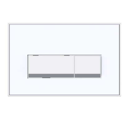 Keytec Flush plate white Glass/Chrome